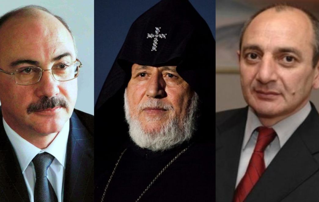 Catholicos of All Armenians Hosted the Former Presidents of the Republic of Artsakh