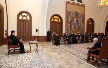 Catholicos of All Armenians Met with the Members of the National Assembly of France