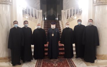 Members of the Brotherhood Serving in Dadivank Monastery Received the Blessings of the Catholicos of All Armenians