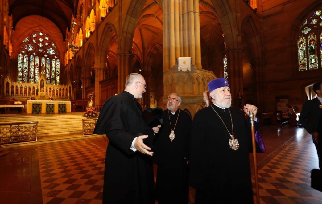 Catholicos of All Armenians Visited Catholic Mother Cathedral in Sydney