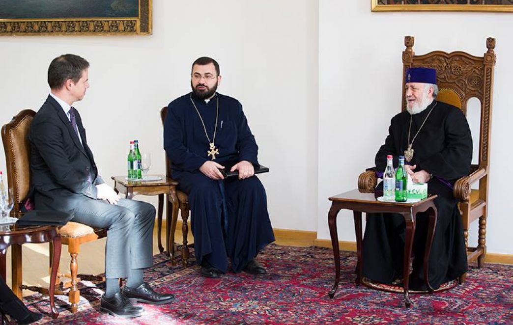 Catholicos of All Armenians Receives Newly Appointed French Ambassador