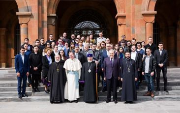 Catholicos of All Armenians Received Rector of the Peter Pazmany Catholic University of Hungary