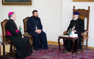 Catholicos of All Armenians Received Catholic Bishop of the Malin-Brussels Diocese of Belgium