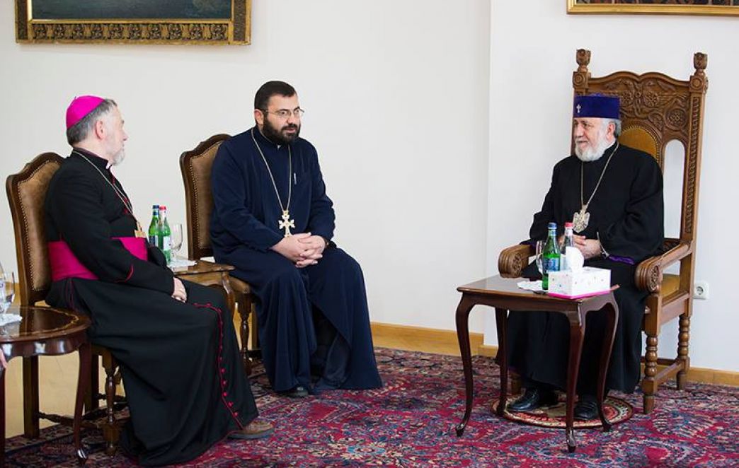 Catholicos of All Armenians Received Catholic Bishop of the Malin-Brussels Diocese of Belgium