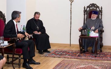 Catholicos of All Armenians receives MP Garo Paylan of the Turkish Parliament