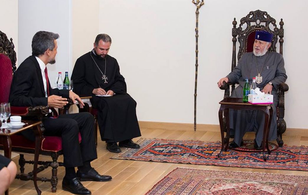 Catholicos of All Armenians receives MP Garo Paylan of the Turkish Parliament