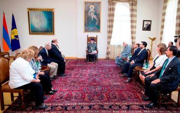 Catholicos of All Armenians Received Members of the Knights of Vartan