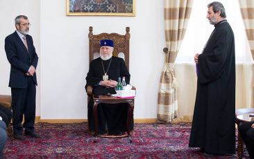 Catholicos of All Armenians Received Bible Society Representatives from Switzerland and Germany