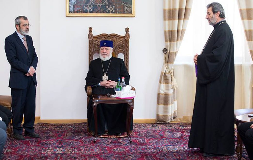 Catholicos of All Armenians Received Bible Society Representatives from Switzerland and Germany