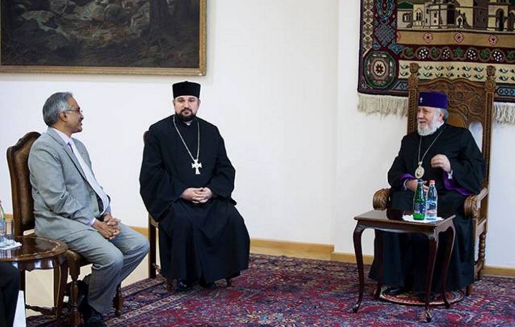 Catholicos of All Armenians Receives Indian Ambassador