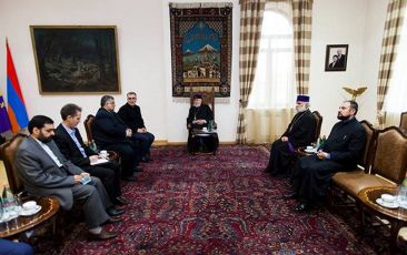 Catholicos of All Armenians Received Chairman of Iran's Culture and Islamic Relations Organization