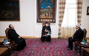 Catholicos of All Armenians Received the Newly Appointed Governor of Shirak