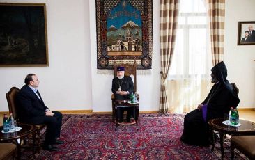 Catholicos of All Armenians Received the Newly Appointed Minister of Education and Science of the Republic of Armenia