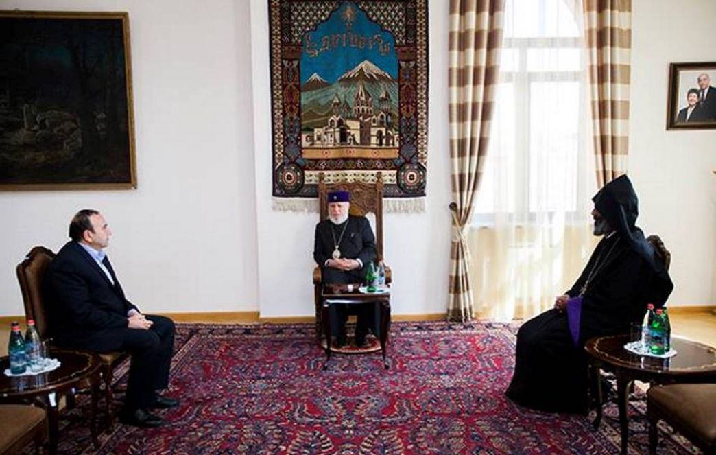 Catholicos of All Armenians Received the Newly Appointed Minister of Education and Science of the Republic of Armenia