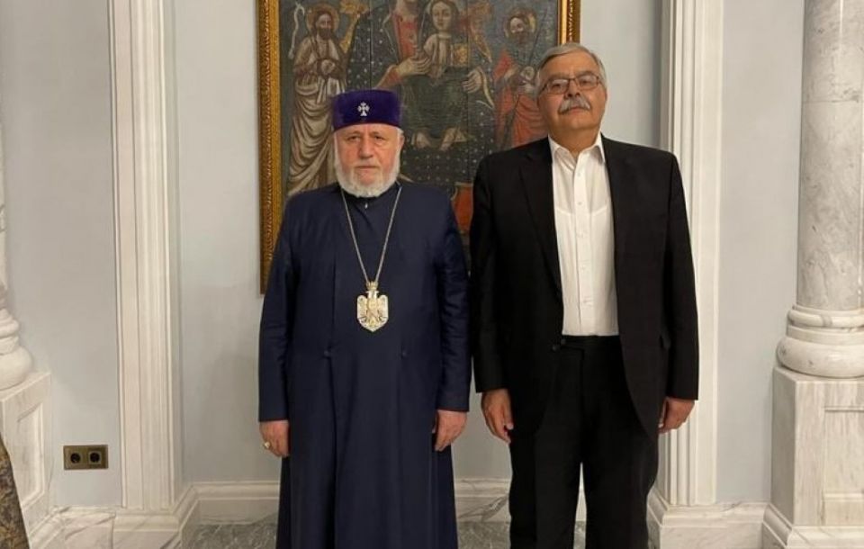 The Catholicos of All Armenians received Mr. Hakob Ter-Khachaturyan, representative of the ARF Bureau