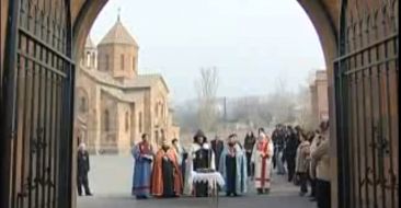 The Consecration of the cross on St. Mary church's arch