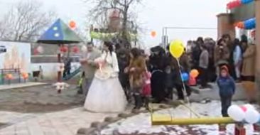 Opening of children's playground in Agarak village (Aragatsotn diocese)