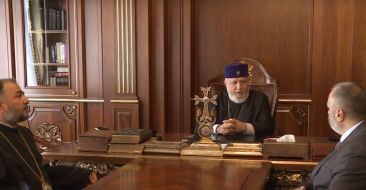 Catholicos of All Armenians Hosted the Minister of Foreign Affairs of the Republic of Artsakh