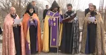 Blessing of foundations of a new church in Armavir diocese