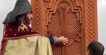 Consecration of a Cross-stone  Dedicated to  the Heroes of the 44-Day War