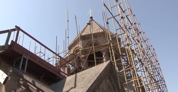 Architects restoring the Mother Cathedral discovered the technology of tiled layout