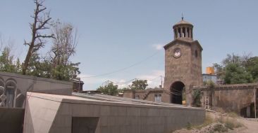 A candle- lighting hall is being built in the territory of Holy Etchmiadzin Cathedral