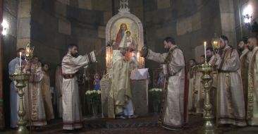 Candlelight Divine Liturgy in the St. Gayane Monastery