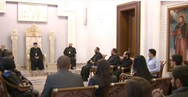 Armenian Youth Congratulated the 20th Anniversary of Enthronement of the Catholicos of All Armenians