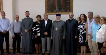 The Catholicos of All Armenians received the members of the Union of Armenian Businessmen in Germany