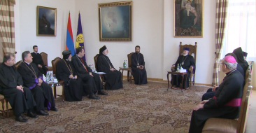 Catholicos of All Armenians received Spiritual Leaders of the Christian Churches in Australia