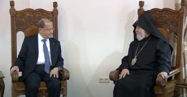 Catholicos of All Armenians Received the President of Lebanon