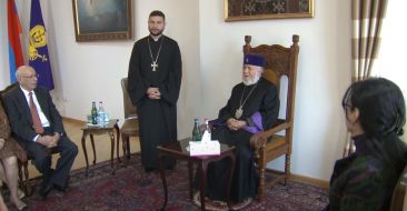 Catholicos of All Armenians Received Representatives of the Jinishian Foundation