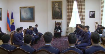 Catholicos of All Armenians Met Incoming Seminarians of the Gevorkian Theological Seminary