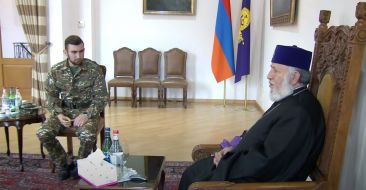 Catholicos of All Armenians Received Sergeant Gevorg Dadasyan