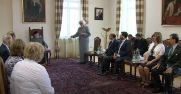 Catholicos of All Armenians Received Members of the Knights of Vartan