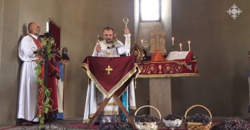 The Primate of the Artsakh Diocese offered the festive liturgy of the Assumption of the Holy Mother of God in the Amaras Monastery