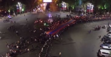 Torchlight procession to Tsitserkarnaberd