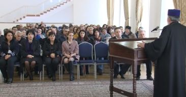 Catholicos of All Armenians Received the Administration and Staff of the Mother See