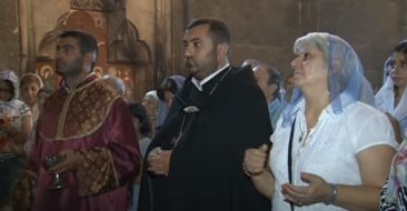 Feast of the Assumption in the Saghmosavank Monastery