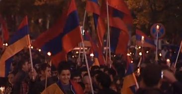 Torchlight procession in commemoration of Genocide victims - Yerevan