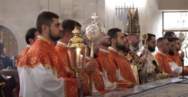 The AGBU 92nd Congress participants attended Divine liturgy ceremony in Yerevan