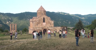 Courtyard camp at the Holy Mother of God Church of Odzun