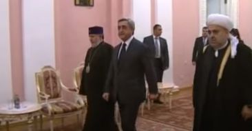 President Serzh Sargsyan Received Catholicos of All Armenians and Sheikh ul-Islam Pasha Zade