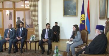 Catholicos of All Armenians Received Sharjah Executive Board Delegation