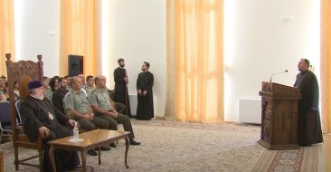 Catholicos of All Armenians Received  N Military Unit Officers