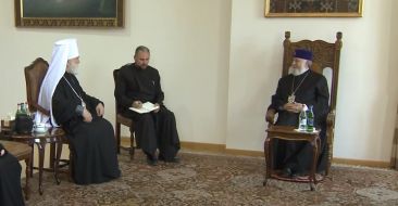 Catholicos of All Armenians hosts Metropolitan Pavel of Minsk and Zaslav