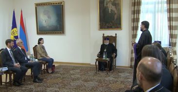 Catholicos of All Armenians Received the Delegation from Austria