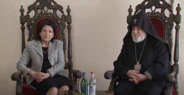 Catholicos of All Armenians Received President of Georgia