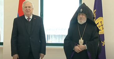 Catholicos of All Armenians received Nikolai Ryzhkov