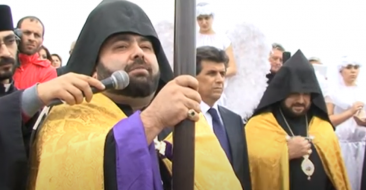 Blessing of a new Cross in Aparan